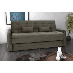 Sofá Cama C/ Aux. Madalena Masserati Marrom E405 - Matrix - LM DECOR
