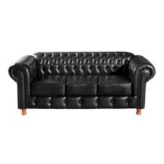 Sofá Chesterfield Luis XV 3 Lugares Decoração Vintage Retrô - Bella De