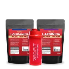 L-Glutamina 1Kg L-Arginina 500g - 100% Pura Importada - Red Fit Nutrit