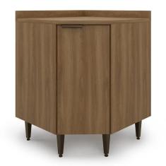 Balcão De Canto Para Cozinha Paris 1 Porta Nogal Batrol Nogal