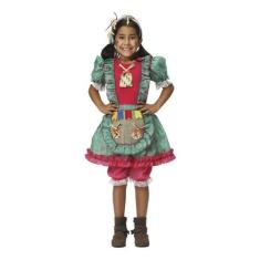 Vestido De Festa Junina Fantasia para Meninas Infantil do Tamanho 2 ao