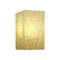 Arandela Retangular Retro Vivare Md-2002 Cúpula Em Tecido 25/16x10cm - Bivolt Rustico-bege 127/220v