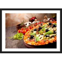 Quadro Decorativo Pizza Pizzaria Gourmet Restaurantes Decorações Com M
