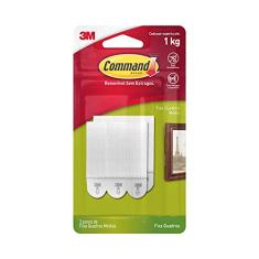 Command, 3M, Fixa Quadros, Adesivo Removível sem Estragos, Médio, 3 pares