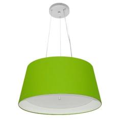 Lustre Pendente Cone Md-4144 C pula Em Tecido 25x50x40cm Verd