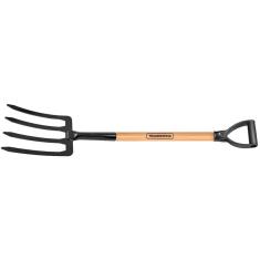 Forcado Para Terra Com 4 Dentes Tramontina Em Aço Com Cabo De Madeira 71 Cm