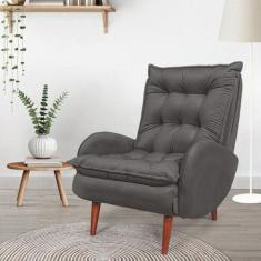 Poltrona Anatomica Pes De Madeira Eloa - CIA do Estofado