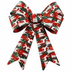 Kit 2 Enfeites Árvore Natal Laço Decorado Figuras Natalinas 34cm