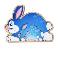 Quebra cabeça família coelho - MANINHO