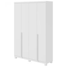 Guarda-roupas 4 Portas 2 Gavetas 100% Mdf Alonzo Sem Espelho E Com Pés Branco