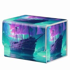 Caixa de cartão de ímã forte caixa de baralho caixa de cartas de baralho caixa de baralho mágica Tcg até 200 cartas padrão criativo caixa de armazenamento de cartões colecionáveis para jogos de cartas