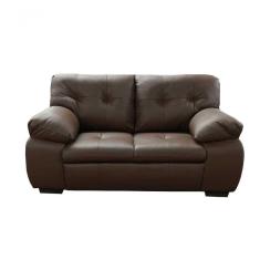 Sofá De Couro Marselha 2 Lugares Café Pigmentado - Mempra