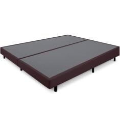 Cama Box King Anti Refluxo Marrom Inclinada 193x203cm BF Colchões, MAR