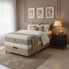 Cama Box + Colchão Castor Solteiro Silver Star Air Double Face Pocket 