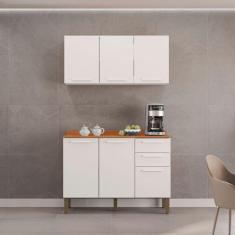 Cozinha Compacta 2 Peças 6 Portas 2 Gavetas Bella Branco