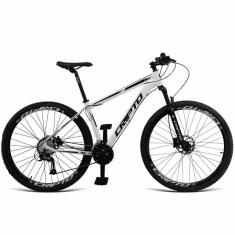 Bicicleta Aro 29 Cripto 24 Vel Freios Hidráulico E Suspensão - Branco-preto - 21" Branco-preto