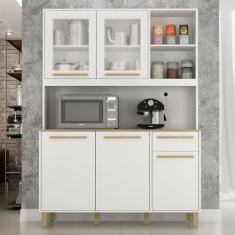 Armário para Cozinha 5 Portas 1 Gaveta Branco