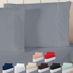 Jogo De Lençol Cama Padrão 200 Fios Com Fronhas Ponto Palito - Enxovai