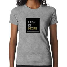 Baby Look Less is More - Foca na Moda, Cinza, P