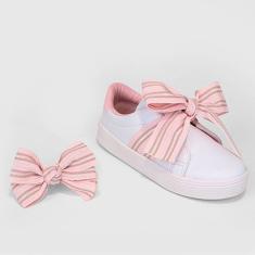 Tênis Infantil Tininha Laço Bicolor Menina-Feminino