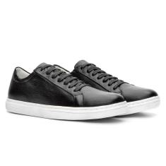 Tênis Masculino Couro Floater Preto 2500