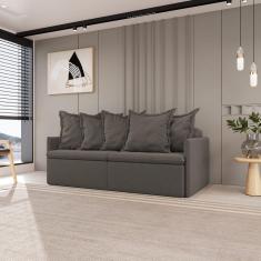 Sofá Retrátil e Reclinável 3 Lugares 220cm Dália Cabecasa Madeiramadeira Grafite