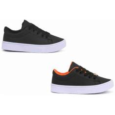 Kit 2 Tênis Escolar Casual Juvenil Alta Qualidade E Conforto Masculino