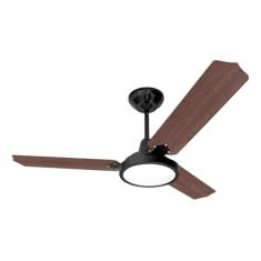 Ventilador de Teto LorenSid Diplomata Lumi LED Preto/Mogno (127, Volts)