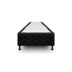 Cama Box Simples Castor Solteiro Poli Preto 120x203x27cm