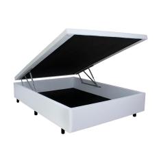 Base Box Baú Casal Branco 39x138x188cm Sintético