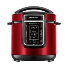 Panela de Pressão Elétrica Digital 6L Mondial Vermelho/Inox PE-60-6L-RI 127V/60HZ
