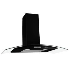 Coifa de Parede 90cm Vidro Curvo Duto Slim Fogatti Black, 220V