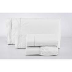 Jogo de lençol casal king box completo 4 peças 100% algodão 200 fios -