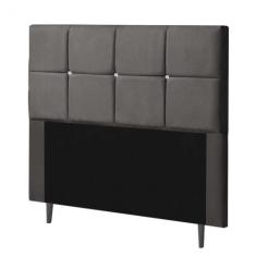 Cabeceira Estofada Poliana 195CM King Strass Suede Cinza - D A DECOR