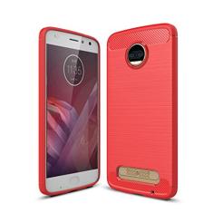 Capa para Moto Z2, capa de material de fibra de carbono, macia, antiderrapante, antiimpressões digitais, capa totalmente protetora para Moto Z2