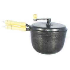 Pipoqueira Alumínio Fundido Craqueada Cabo Madeira N24 - DIVIFORTE, Pr