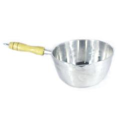 Caçarola Alumínio Polido Japi Cabo Madeira Sem Tampa 18cm - DIVIFORTE