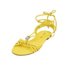 Rasteira Strass Troca Tira Luiza Sobreira Amarela Mod. 2042-2, 36