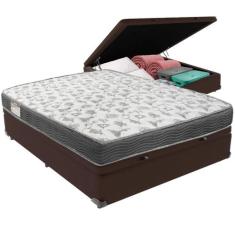 Cama Box Baú e Colchão ISO100 Espuma D33 Viúvo Ortobom,  Marrom