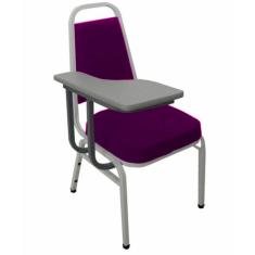 Cadeira Universitária Empilhável Linha Hotel Plus Roxo