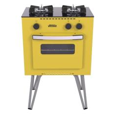 Fogao 2 Bocas Venax Mini Cook Amarelo Gas Glp