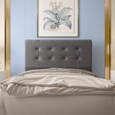 Cabeceira Casal 1,40m Atenas Suede Cinza Dal Poz Estofados