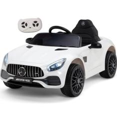 Mini Carro Eletrico Shiny Mercedes GLC AMG GT 12V Controle Branco - Sh