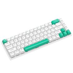Guiheng Teclado para jogos portátil com fio 60% mecânico, retroiluminado por LED RGB compacto, 68 teclas, mini teclado de escritório com fio com interruptor vermelho para Windows, laptop, PC, Mac