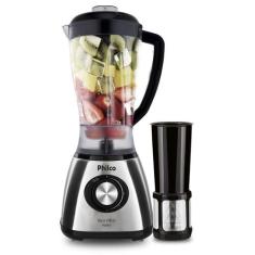 Liquidificador Philco Inox Filter 4 velocidades 900W Preto, Cinza, 110