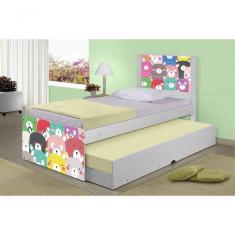 Bicama Juvenil Adesivada Ursinhos Coloridos