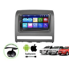 Kit Central Multimidia Mp5 Player + Moldura Palio 2005 até 2012 Espelh