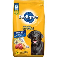 Ração Seca Pedigree Nutrição Essencial Carne para Cães Adultos Raças Médias e Grandes - 900 g