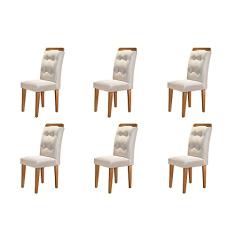 Conjunto Com 6 Cadeiras Para Sala de Jantar Carol Rufato