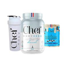 Kit Chef Whey 800g Pasta de Amendoim 600g Coqueteleira Chef Whey, Clin